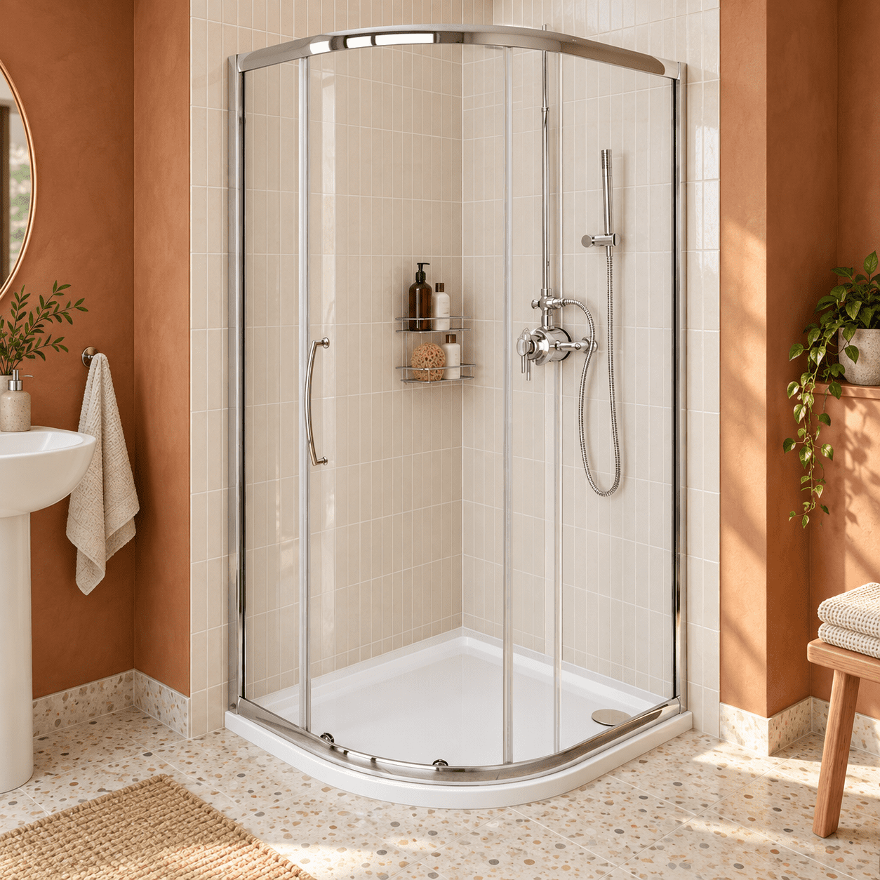 Threaded Shower Offsets Lakes Classic Offset Quadrant Shower Enclosure 900 x 800 Single Door