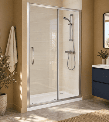 Lakes Semi Frameless 1300mm Slider Shower Door