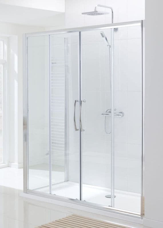 Lakes Semi Frameless 1500mm  Double Slider Shower Door