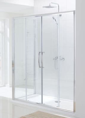 Lakes Semi Frameless 1600mm  Double Slider Shower Door