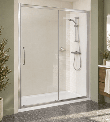 Lakes Semi Frameless 1700mm Slider Shower Door