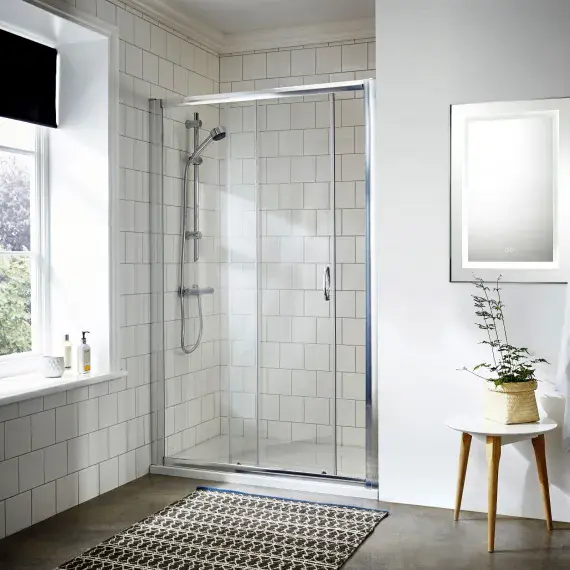 NUIE Ella 1000mm Sliding Shower Door