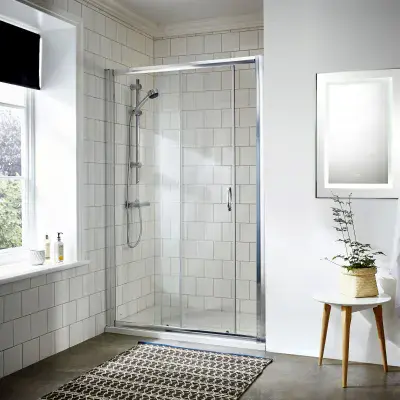 NUIE Ella 1200mm Sliding Shower Door