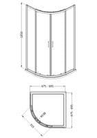 NUIE Ella 700mm Quadrant Shower Enclosure