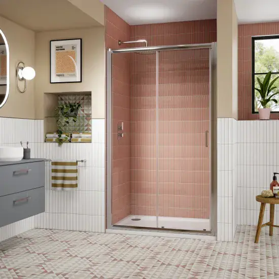 NUIE Lucie 1200mm Sliding Shower Door
