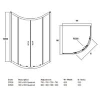 Premium 900mm Quadrant Shower Enclosure
