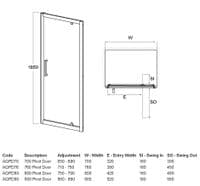 SDS Pivot Shower Doors