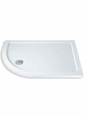 Anti-Slip MX Durastone 900mm x 760mm Low Profile Offset Quadrant Shower Tray Left Hand XPY