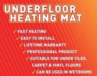 Electric Underfloor Heating mat kit 200w per m2 (Pro Elite)