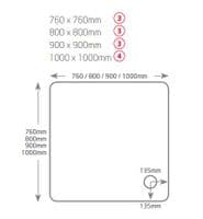Jt40 Fusion 800mm x 800mm Low Profile Tray with 4 Upstands