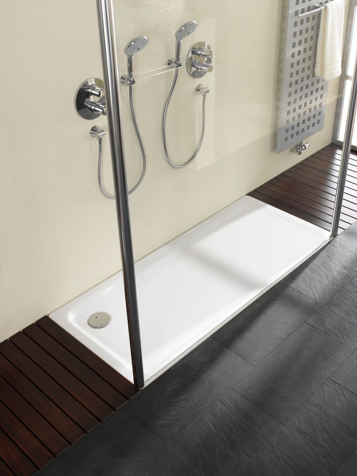 Kaldewei Superplan XXL 1000 x 1400mm Rectangular Steel Shower Tray in ...
