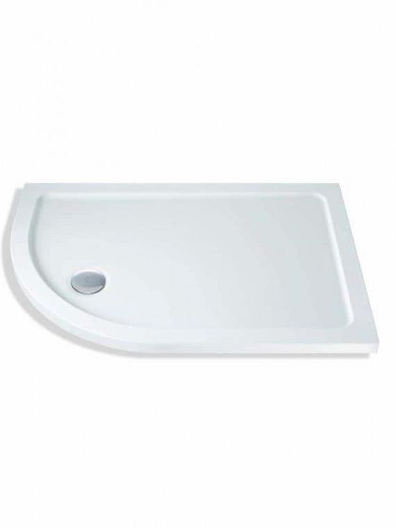 MX Durastone 1200mm x 800mm Low Profile Offset Quadrant Shower Tray Left Hand XFZ