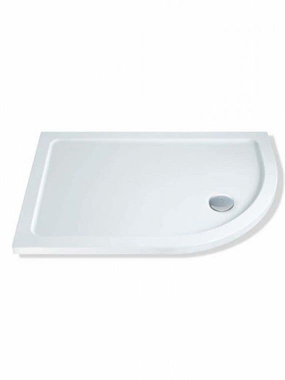 MX Durastone 900mm x 760mm Low Profile Offset Quadrant Shower Tray Right Hand XPZ