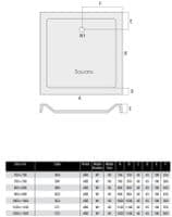 Mx Elements Square Shower Trays Popular Sizes Range