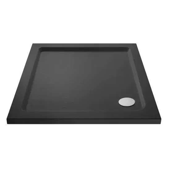NUIE Pearlstone 760mm x 760mm Square Shower Tray Slate Grey