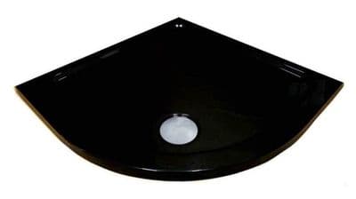 Premium Low Profile Gloss Black Stone Resin Quadrant Shower Tray