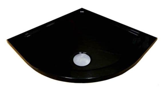 Premium Low Profile Gloss Black Stone Resin Quadrant Shower Tray