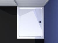 Premium Low Profile Gloss White Stone Resin Rectangular Shower Tray