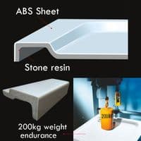 Premium Low Profile Gloss White Stone Resin Square Shower Tray