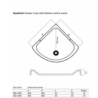 Premium Low Profile Silver Stone Resin Quadrant Shower Tray