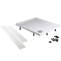 Premium Rectangle Easy Plumb Slimline Shower Tray with Riser Kit