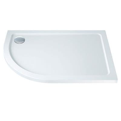 Scudo Eco-Stone Low Profile Offset Quadrant  Shower Trays - LEFT HAND
