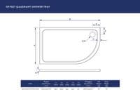 Scudo Eco-Stone Low Profile Offset Quadrant  Shower Trays - RIGHT HAND