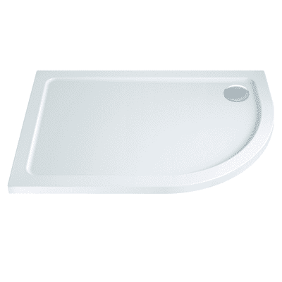 Scudo Eco-Stone Low Profile Offset Quadrant  Shower Trays - RIGHT HAND