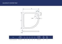 Scudo Eco-Stone Low Profile Quadrant Shower Trays