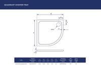 Scudo Eco-Stone Low Profile Quadrant Shower Trays