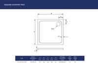 Scudo Eco-Stone Low Profile Square Shower Trays