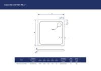 Scudo Eco-Stone Low Profile Square Shower Trays