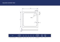 Scudo Eco-Stone Low Profile Square Shower Trays