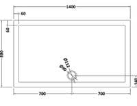 Ultra Pearlstone 1600mm x 800mm Rectangular Shower Tray