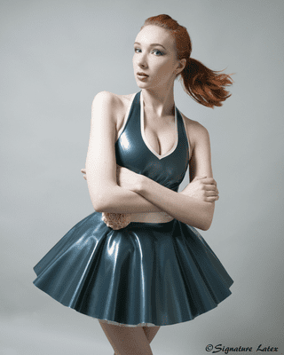 Halter Neck circle dress with belt