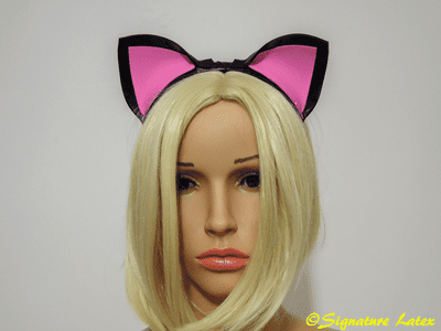Kitty ears Black & Pink (Two tone) E