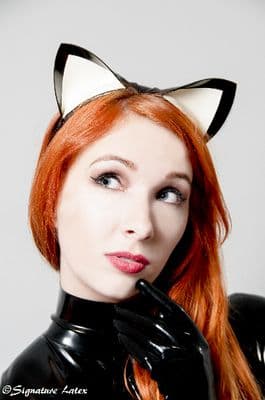 Kitty ears Black & White (Two tone) E