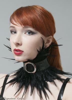 Latex and Feather choker