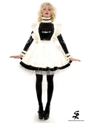 Latex maids collar and cuff set