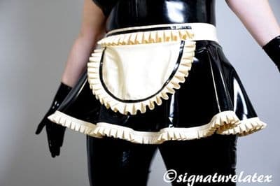 Latex  maids frilled skate skirt