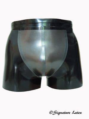 Latex Men's Front Panel Shorts with choice of zip