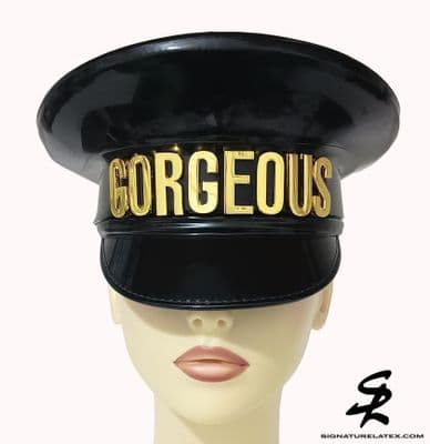 Latex military hat with Gold wording (E) (1)