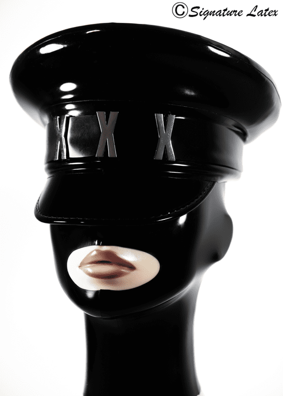 latex military hat, latex peaked cap, latex hat, latex cap,latex