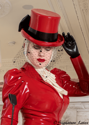 Latex top Hat and bow