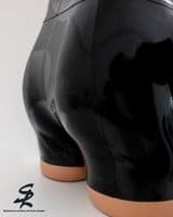 Men's Latex Shorts With Pouch in Black (E)