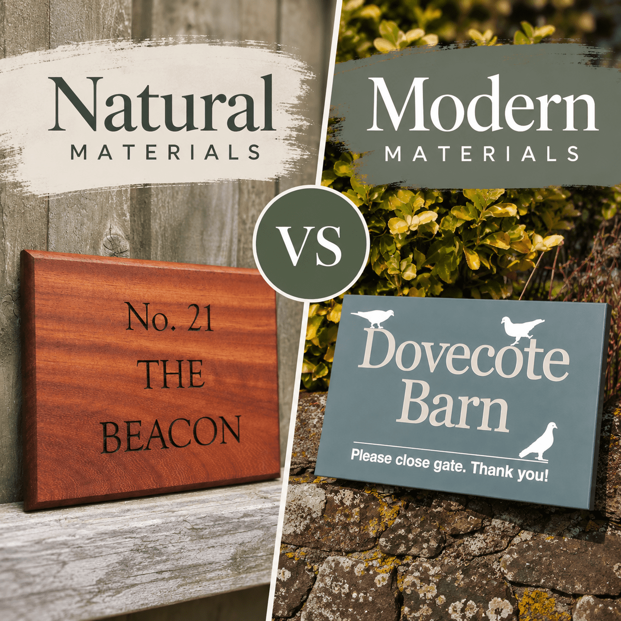 Man-Made vs Natural Materials: Which Is Best for Your Sign?