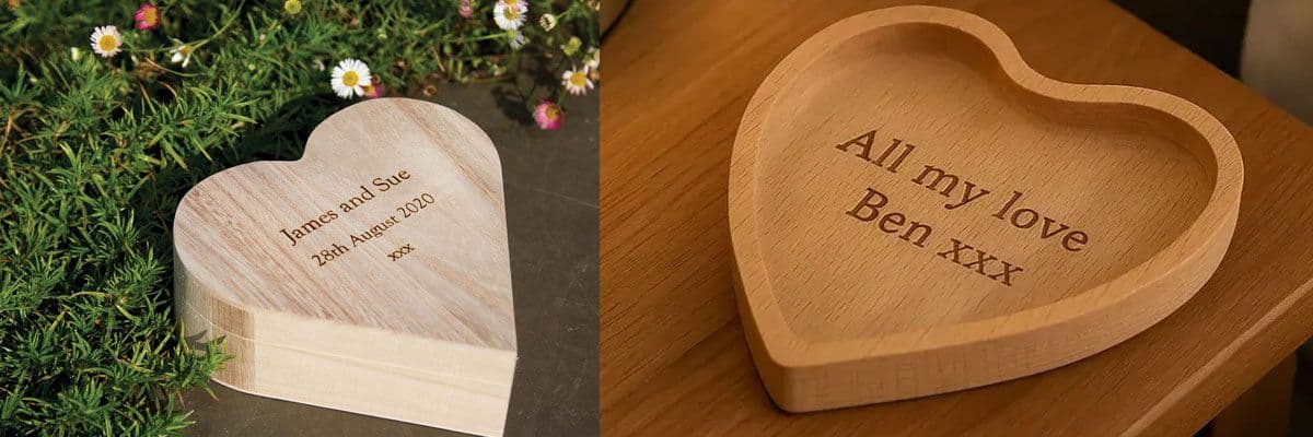 Personalised Valentines Gifts crafted at The Sign Maker.