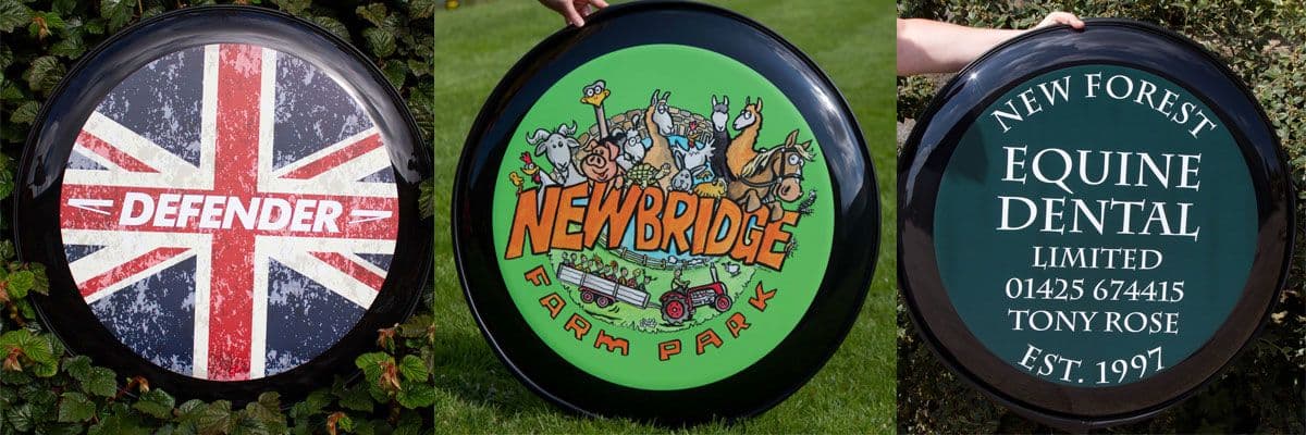 choose a print and colour design for your wheel cover. 