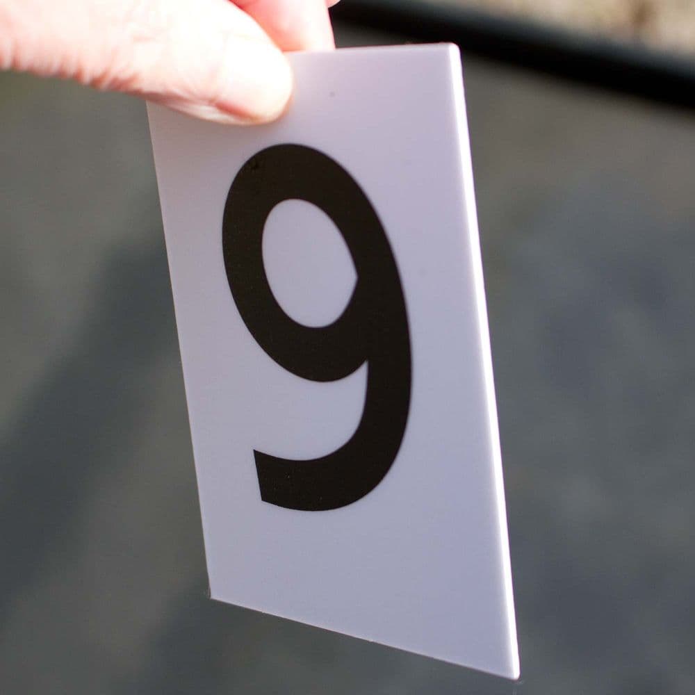 1.2mm Laminate PVC Hymn Board Numbers (5 sets ie 50) 75mm x 100mm