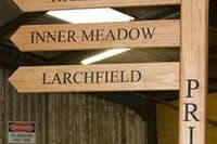 Oak or Iroko Wood Finger Post - 3